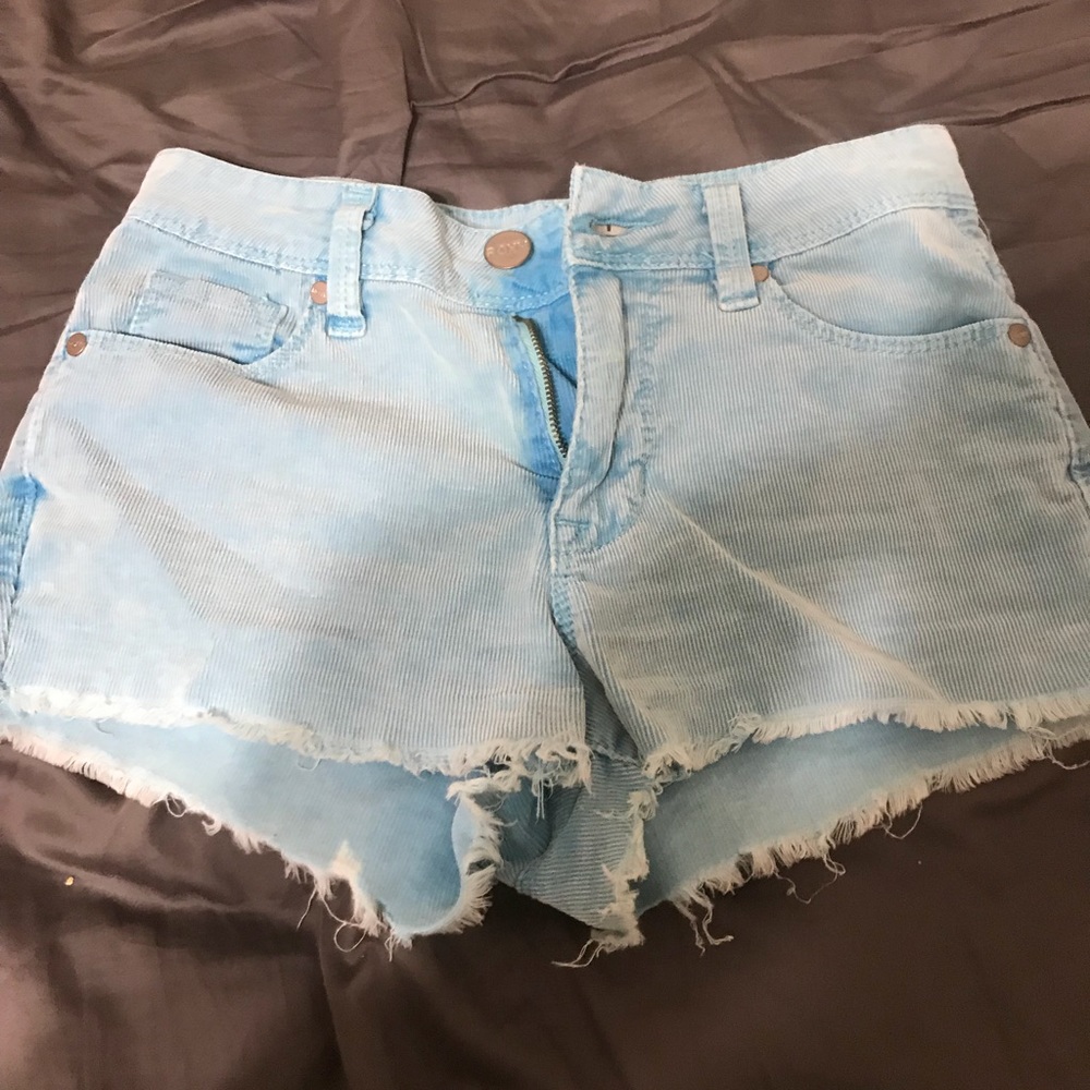 Blue corduroy shorts