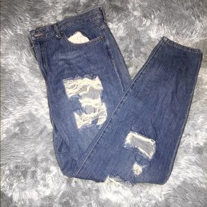 Distressed jeans