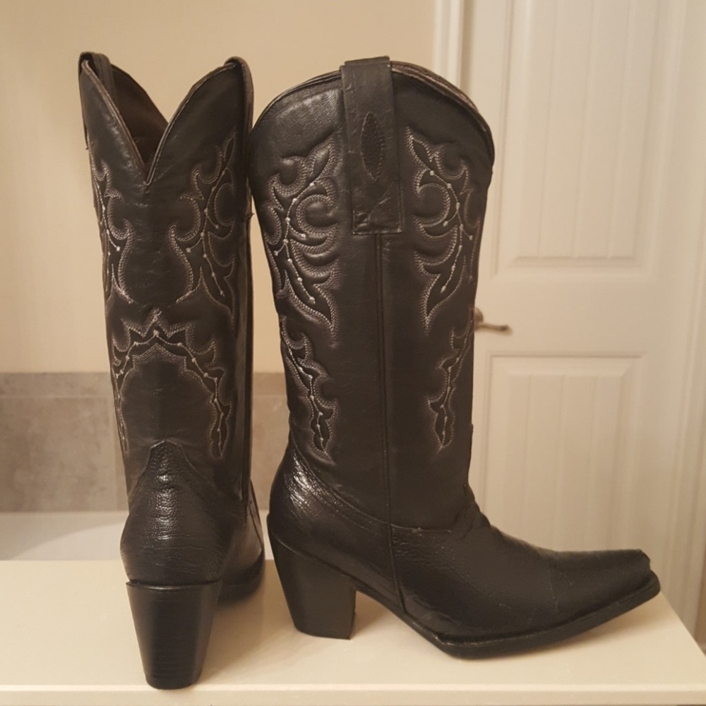 Black cowboy boots