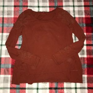 Rust Free People Long Sleeve
