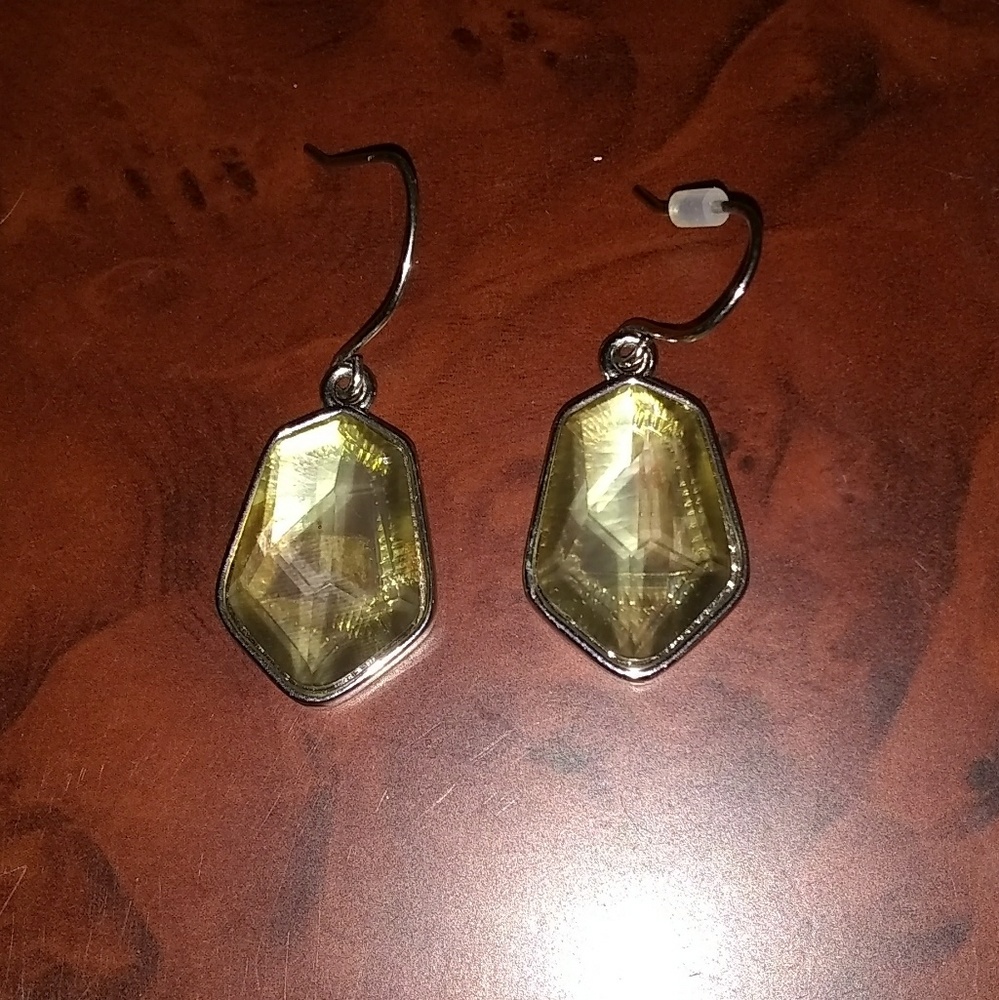 Yellow stone Earrings
