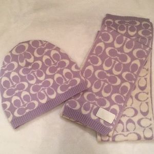 Coach Hat and Scarf set