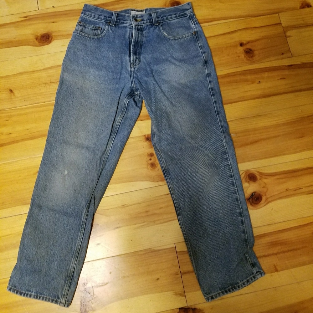 Distressed Blue Jeans