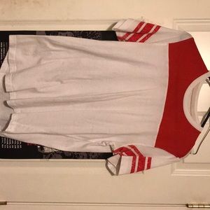 Simple red and white Tee