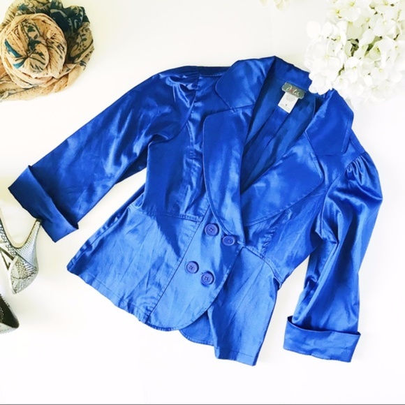 Dots Satin Blazer - Picture 2 of 2