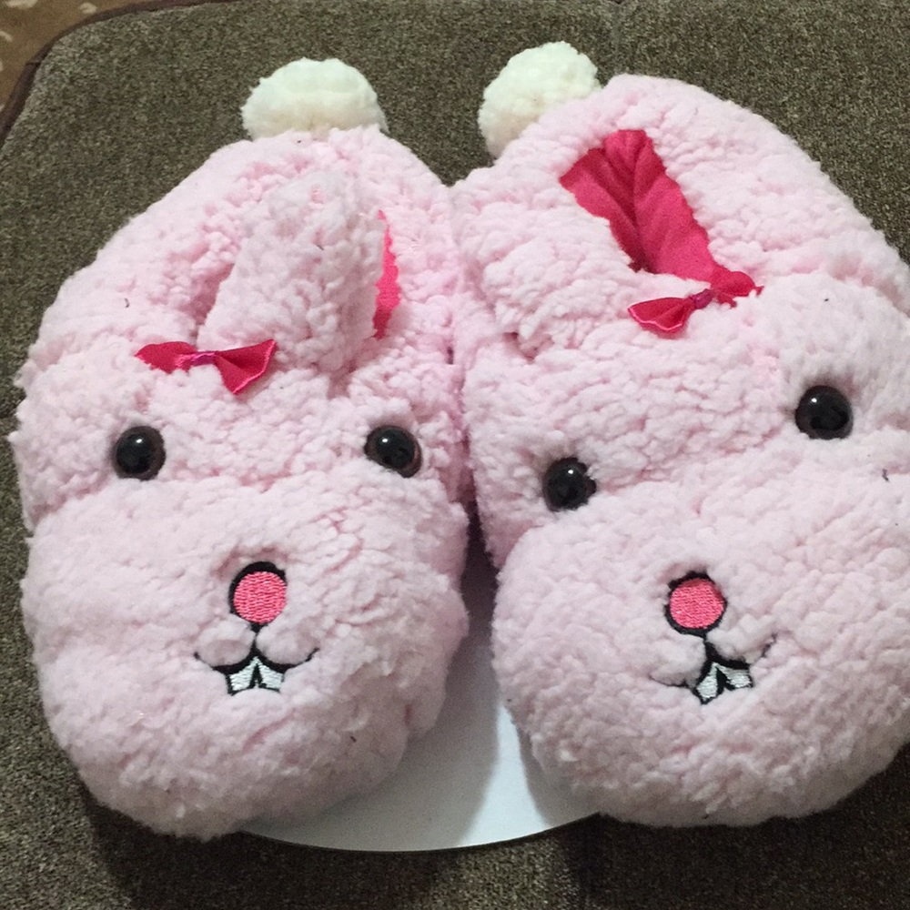 CHATTIES PRINTED BUNNY SLIPPERS Size L 2-3