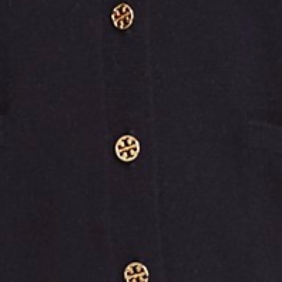 Tory Burch Merino Wool Cardigan in Midnight Navy - Picture 5 of 5