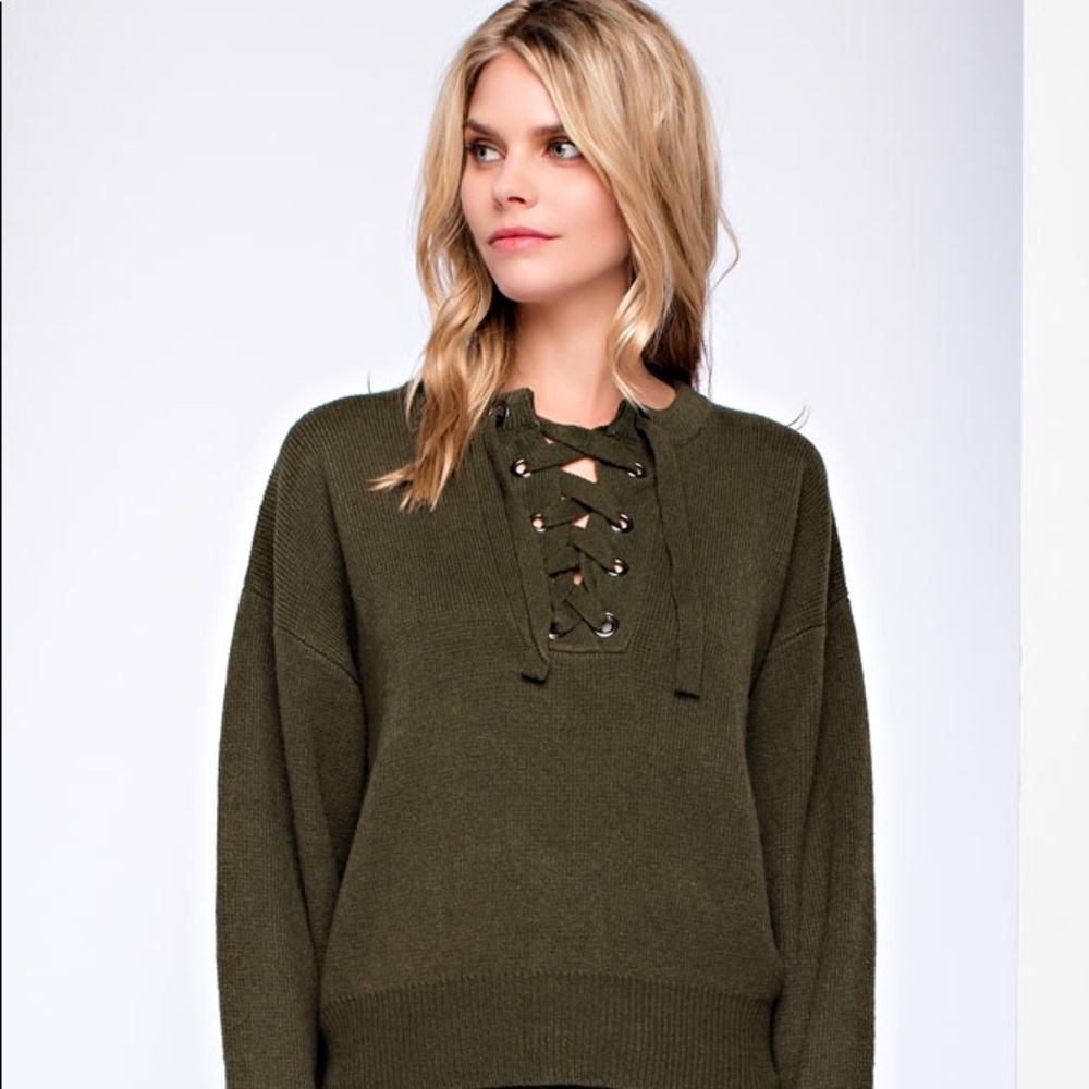 Oversized Olive Green Sweater