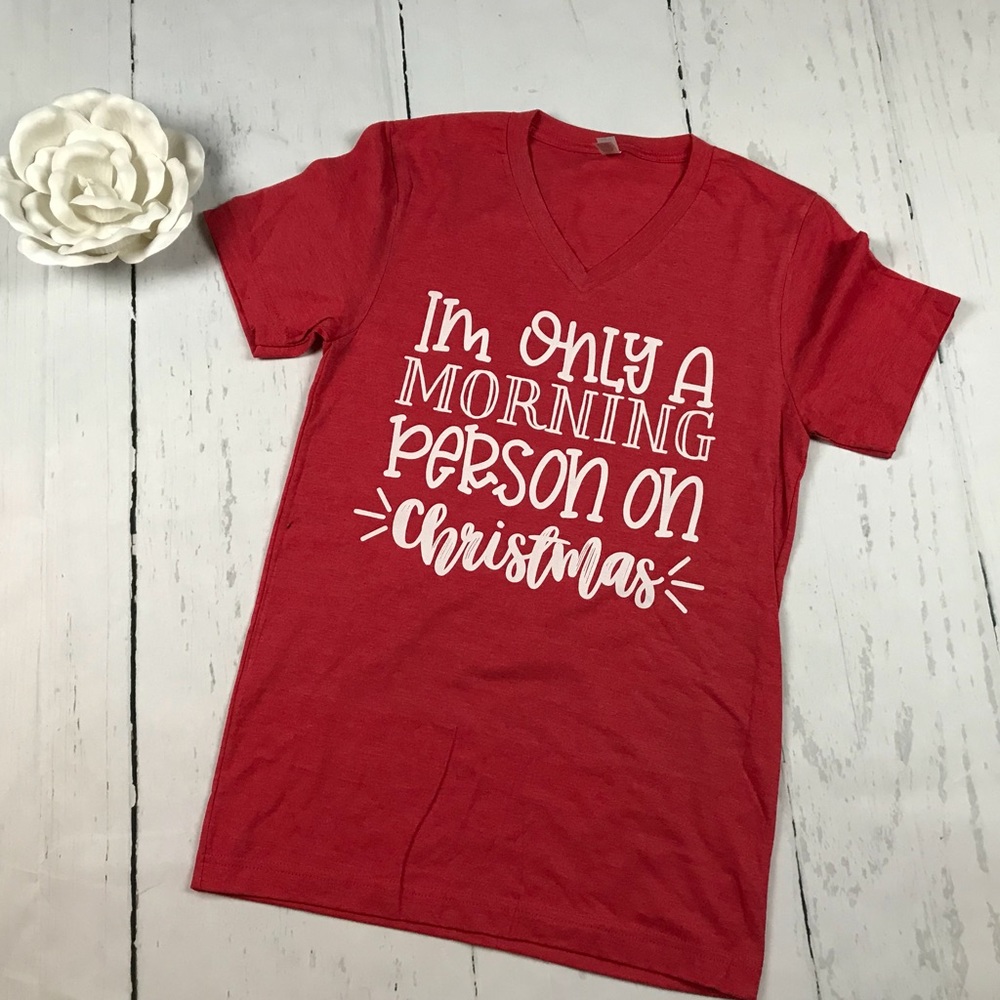 Christmas Morning Person tee