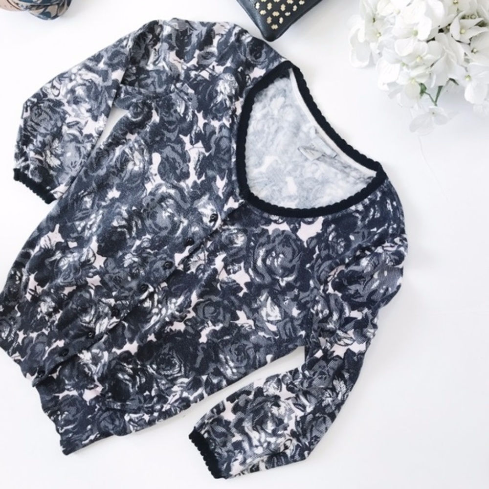 H&M Floral Button Down Cardigan