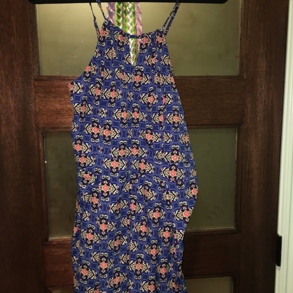 Halter romper royal blue hollister in medium