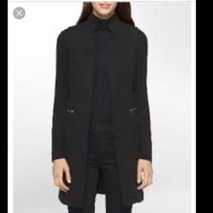 Calvin Klein long open vest zip topper