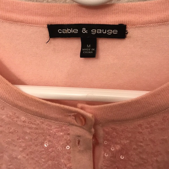 Macy's pink sequins cardigan - Picture 3 of 3