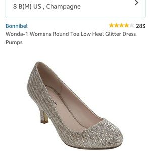 Bonnibell Champagne Kitten Heels Size 8