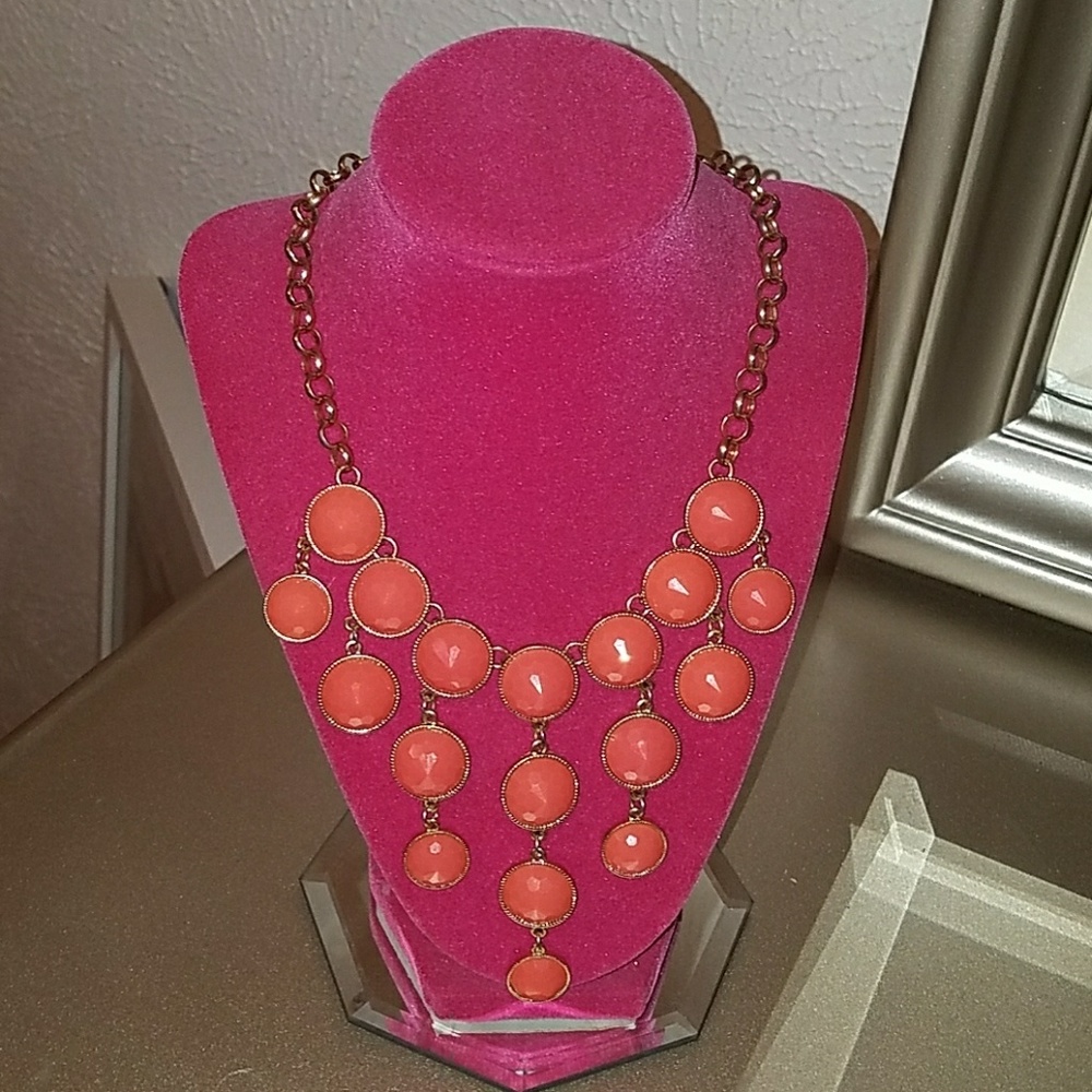 Peach fashion jewelry necklace