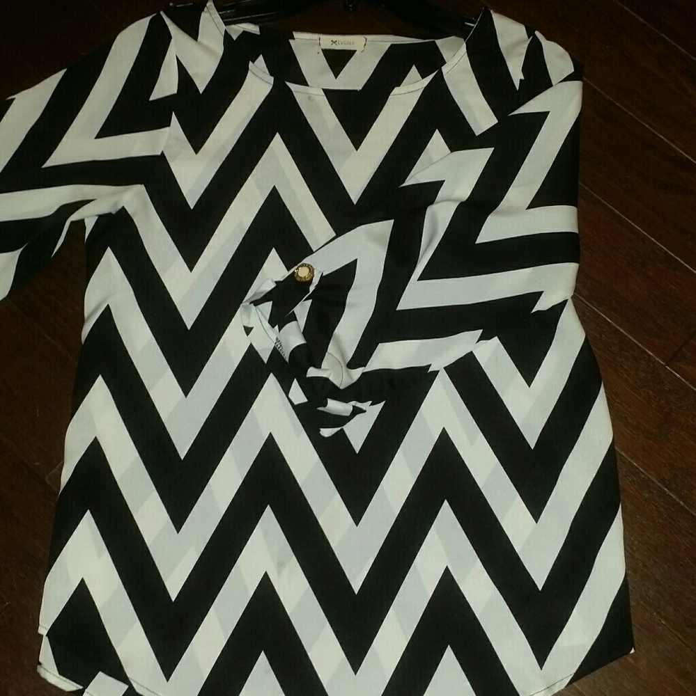 Gorgeous Everly Chevron Blouse