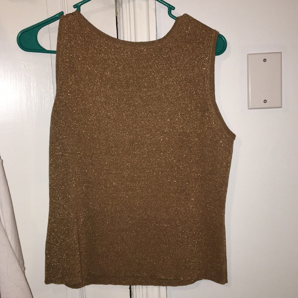 Gold Sparkle Sleeveless Top