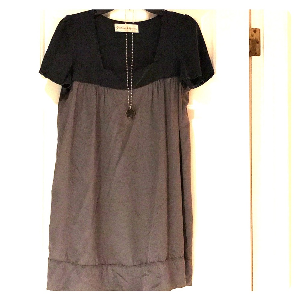 Short sleeved silk dress