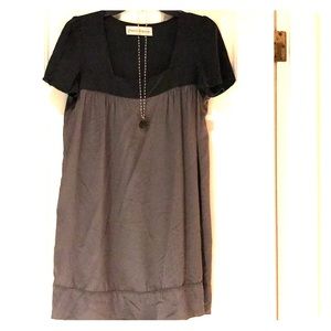 Short sleeved silk dress