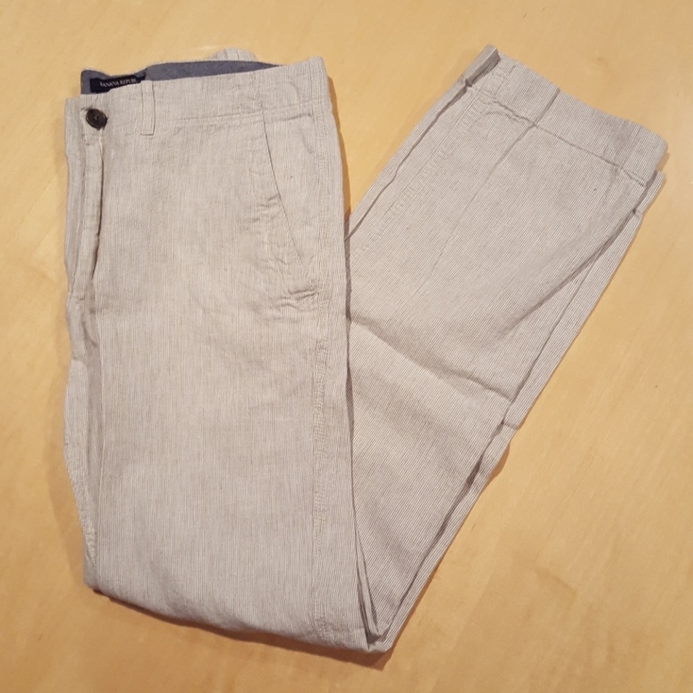 Banana Republic linen pinstripe 33x32 -make offers