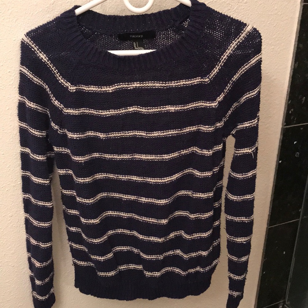 Forever 21 stripes small sweater pullover