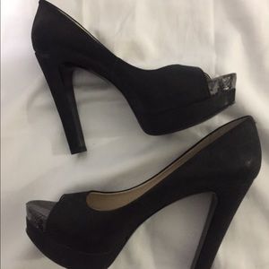 High heel peep toe pumps from Nine West.