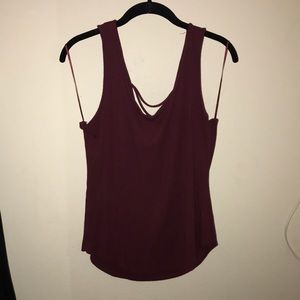 maroon tank top