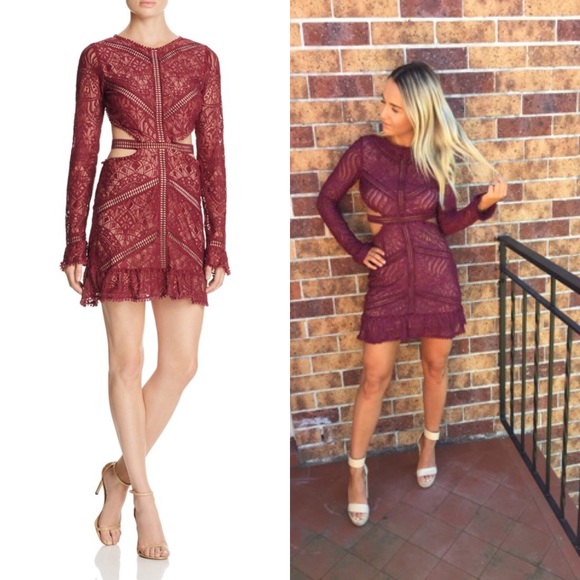 for love and lemons burgundy dress