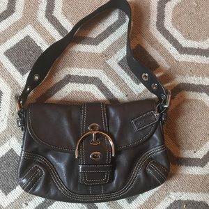 Coach F10188 Soho Brown Leather Buckle Hobo Bag