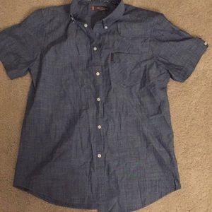 Men's large blue casual button up