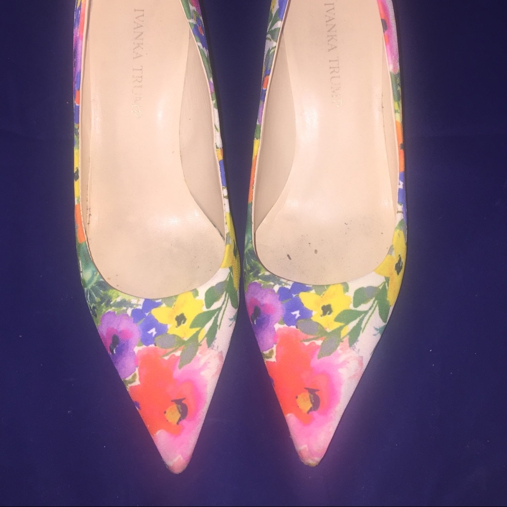 Ivanka Trump Floral Print Heels