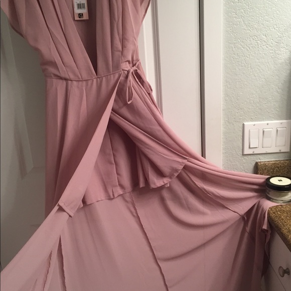 Blush chiffon wrap Maxie - Picture 3 of 4