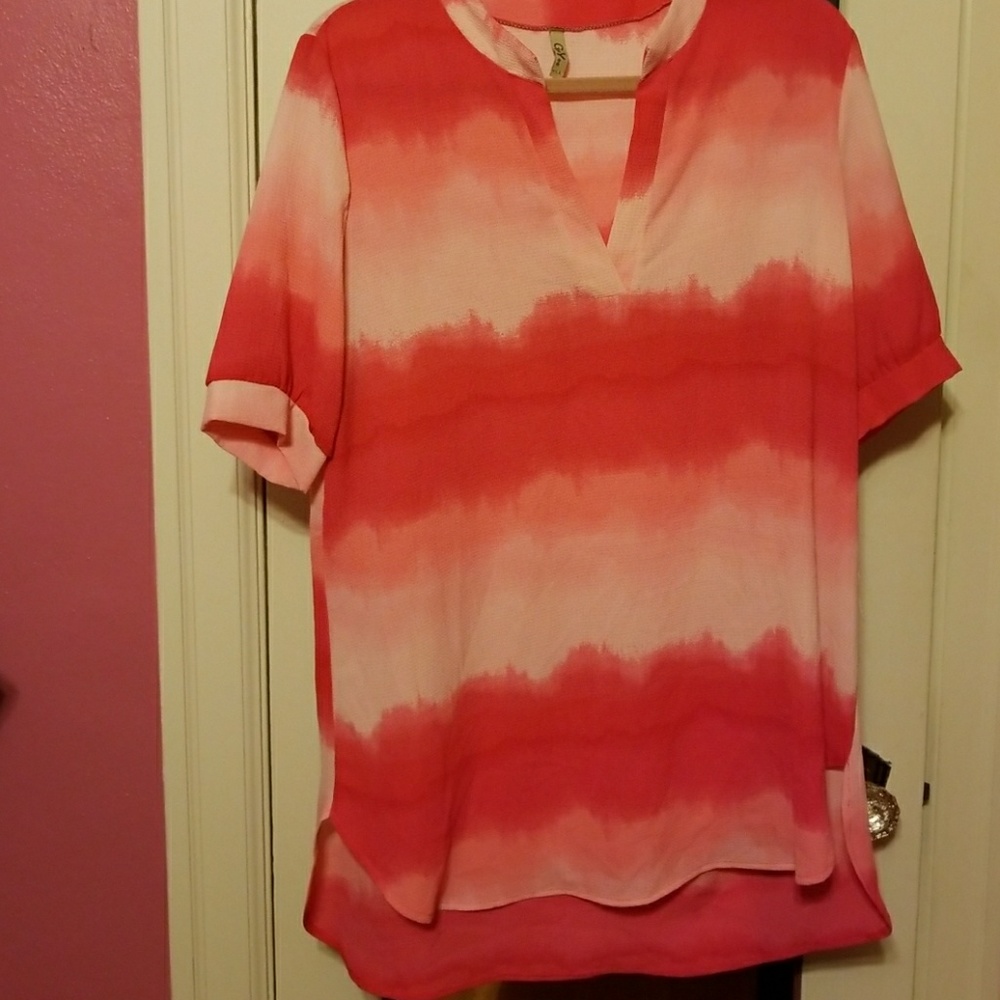Pink ombre tunic top never worn