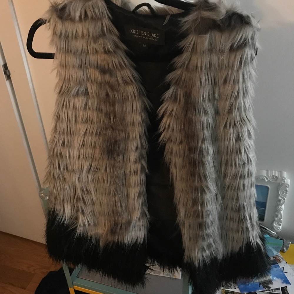Faux fur vest