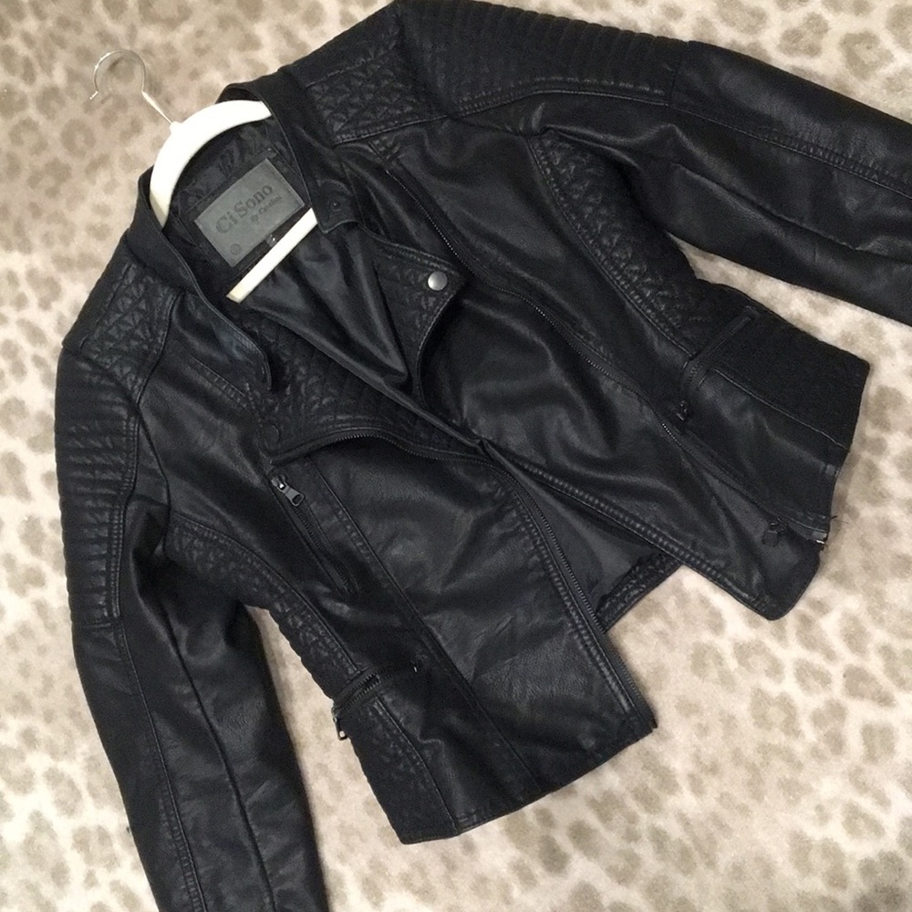 Faux leather jacket