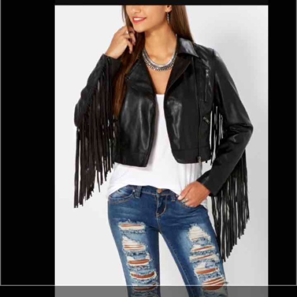 Large leather jacket