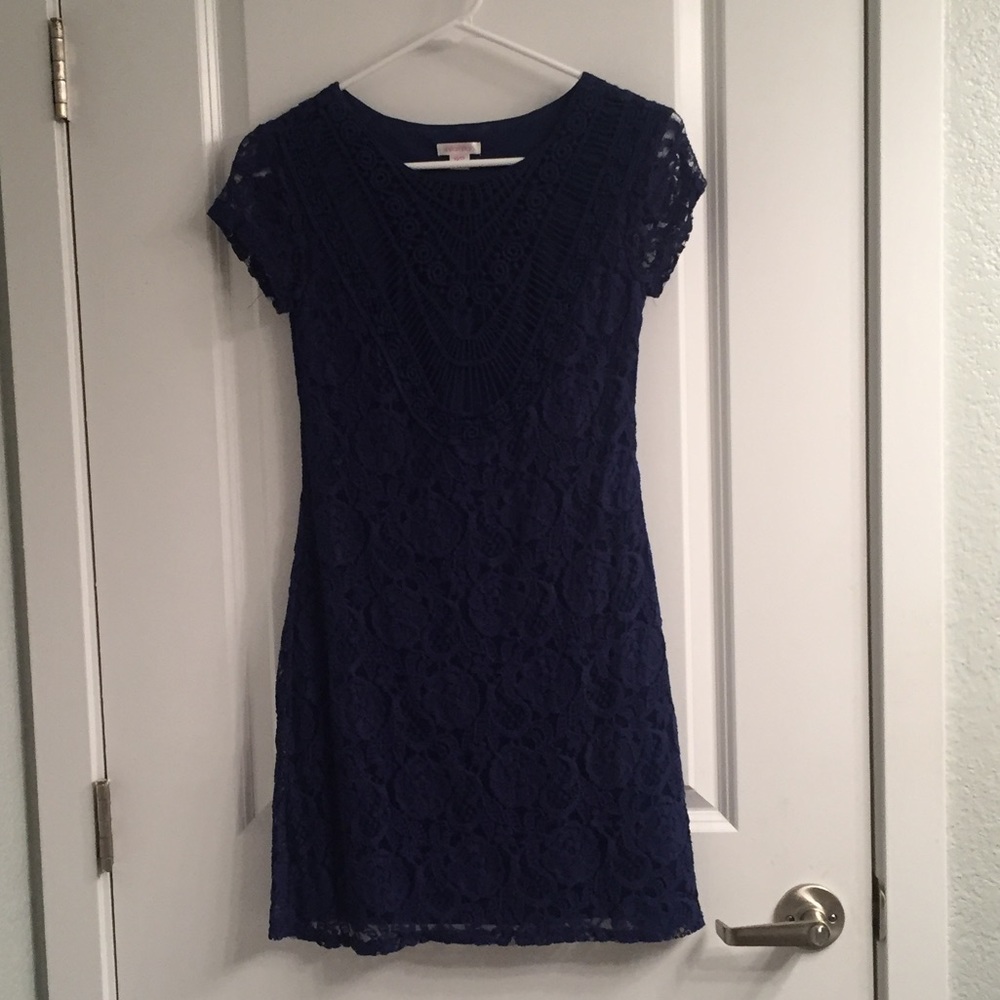 Navy blue lace dress