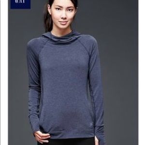 Gapfit Blue long sleeve cowl neck top XS