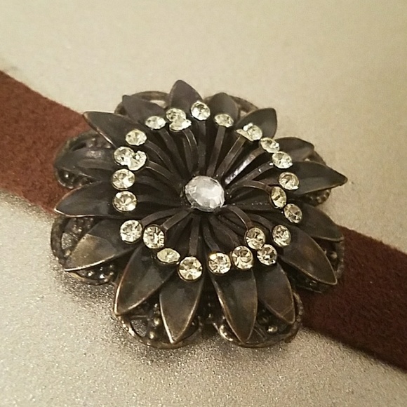 Brown flower bracelet. The Buckle type style - Picture 2 of 7