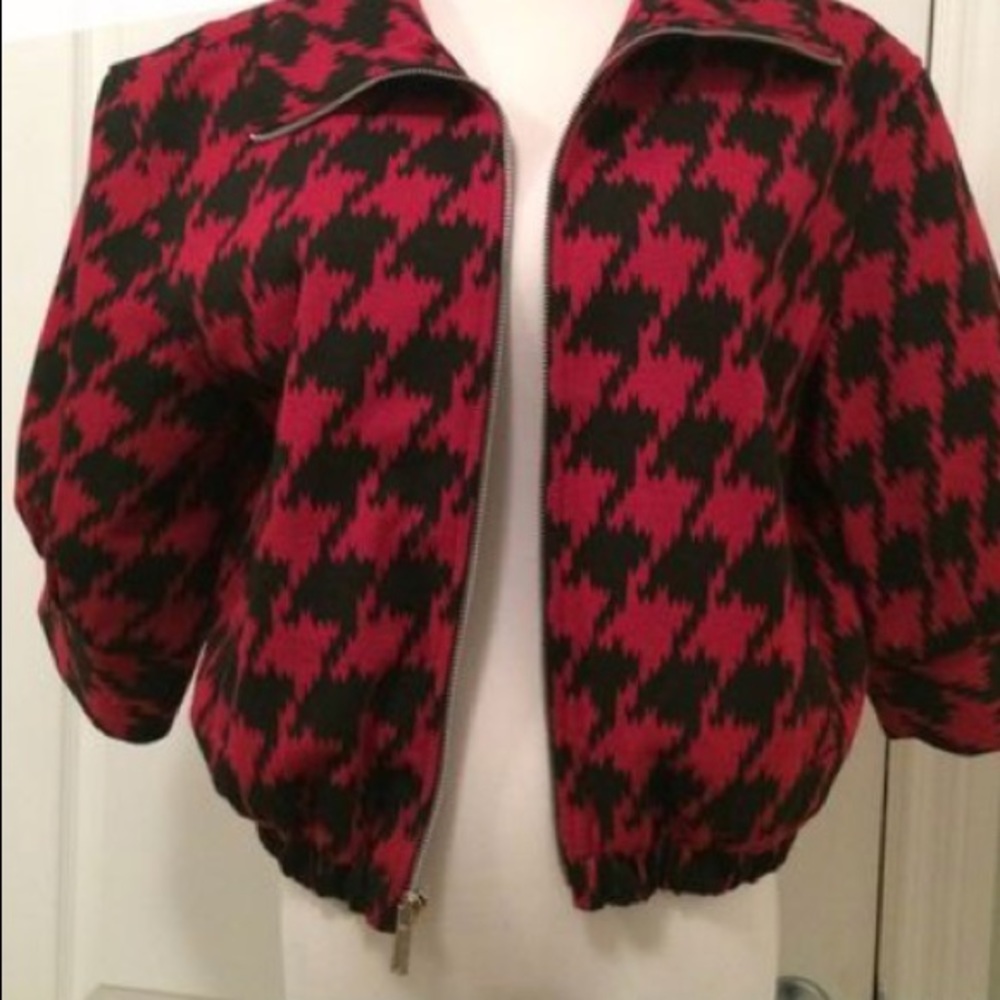 Express Houndstooth Crop Jacket Sz S
