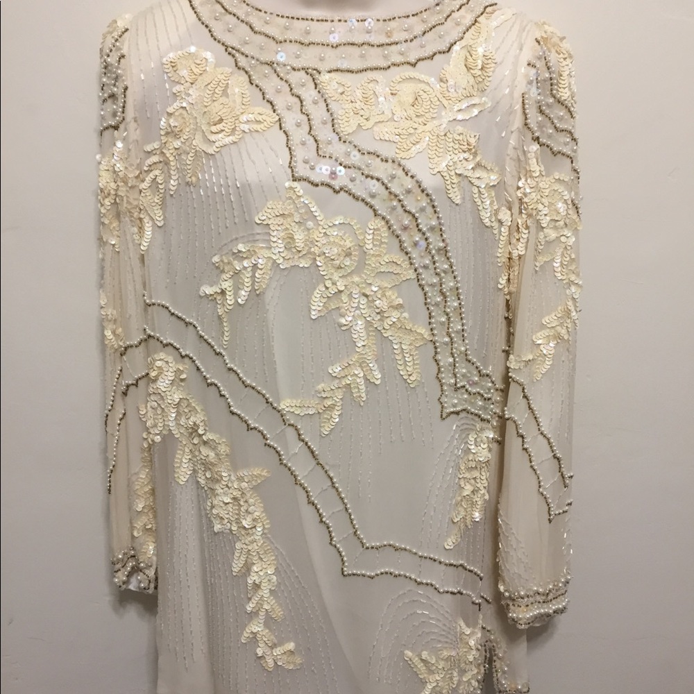 SALE Vintage Sequin Blouse tunic