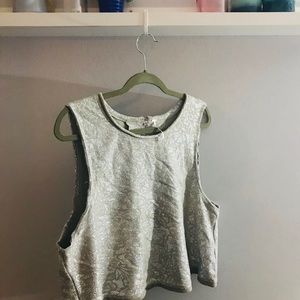 Metallic accented crop top