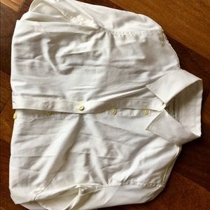 Bright white button up shirt