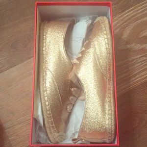 Coach gold glitter shoes