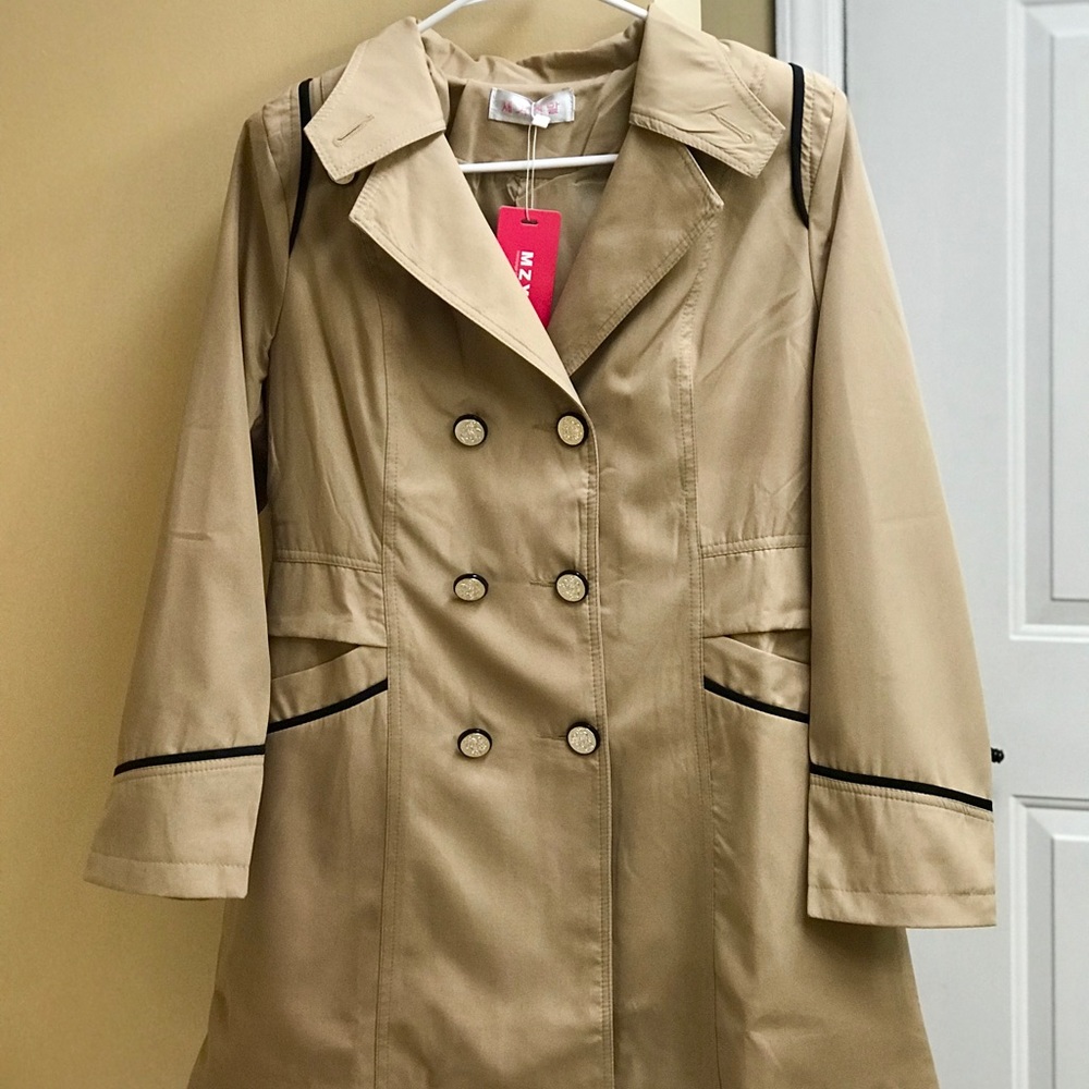 Double breasted lightweight jacket - KHAKI