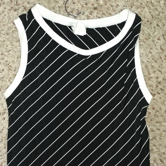 Striped White-Piping Maxi Dress - Picture 2 of 2