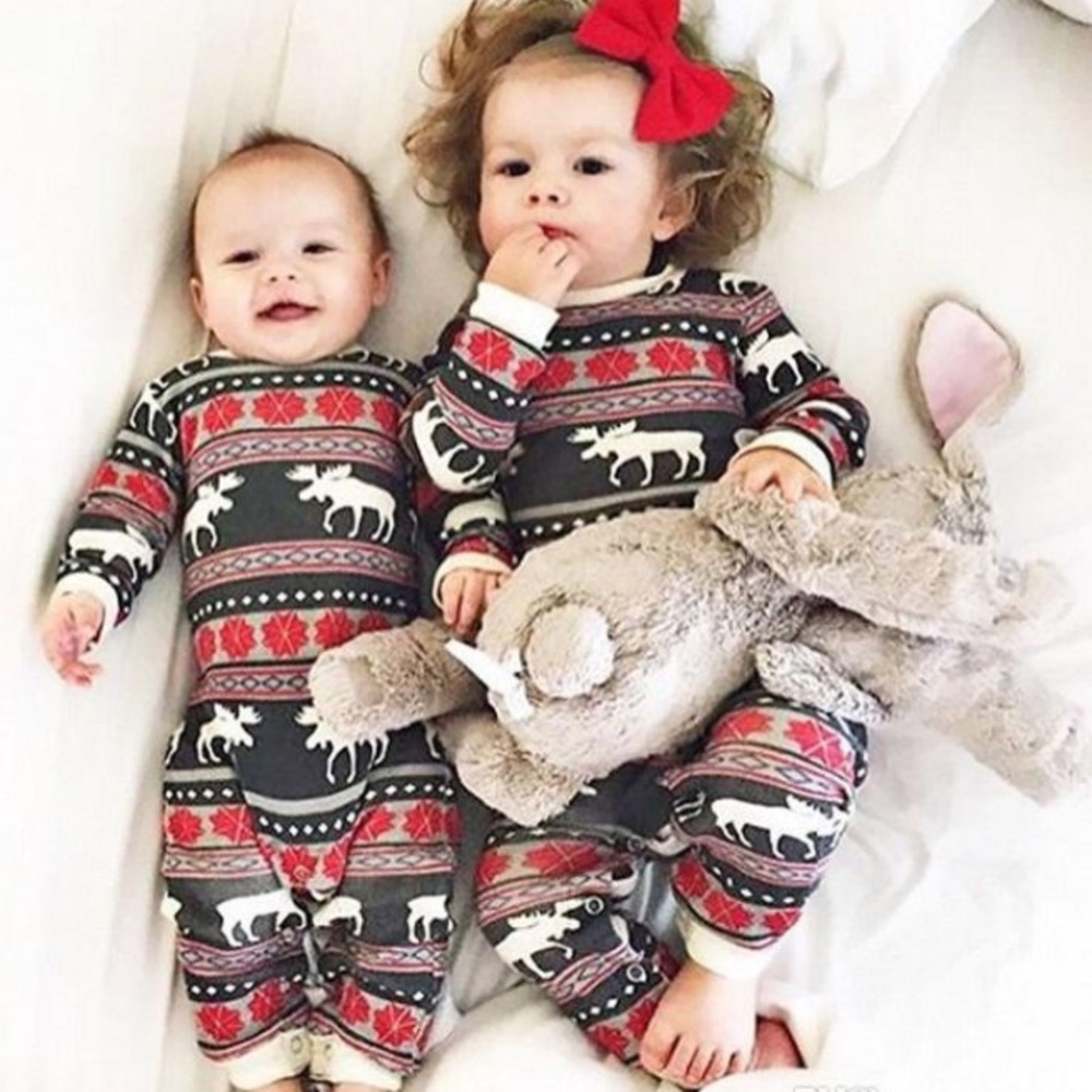 Christmas Pajamas Winter Holidays Little Boy Girl