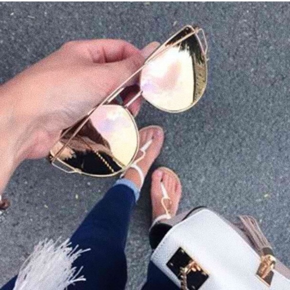 Pink Mirror Sunglasses - Picture 3 of 8