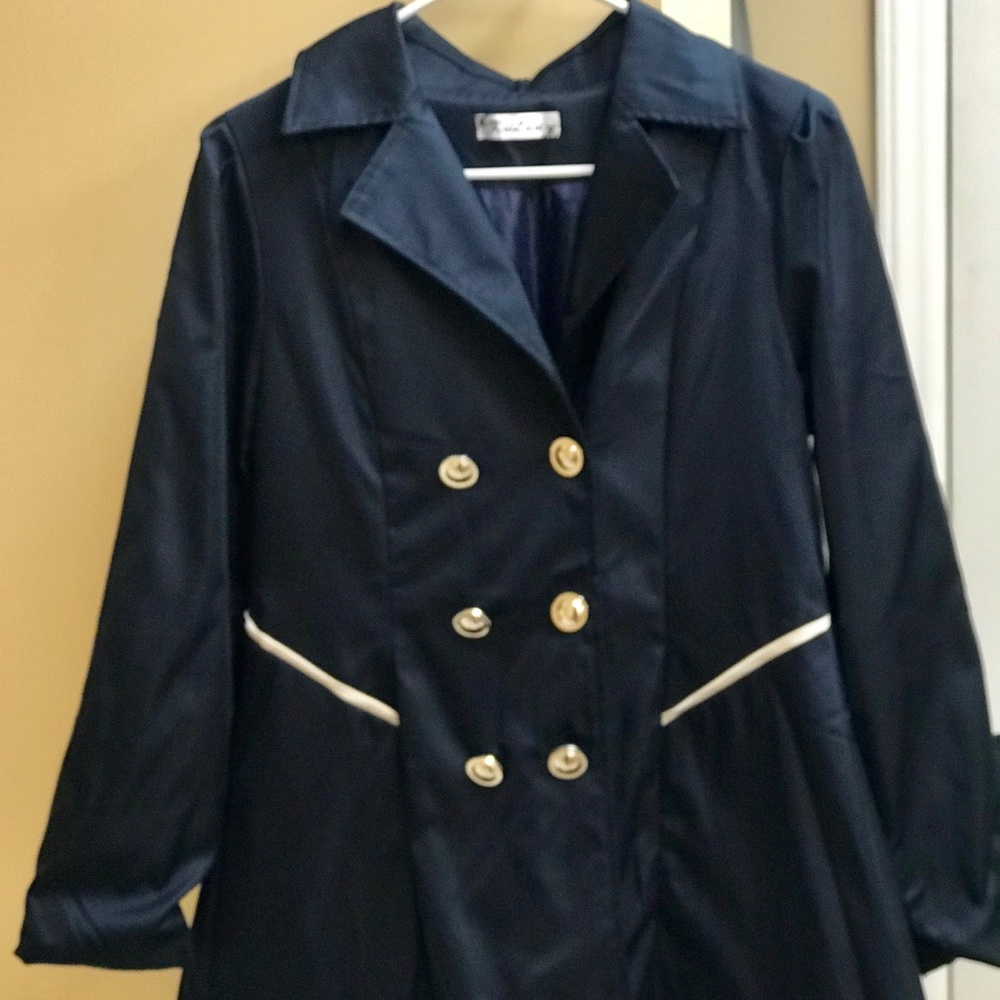 Double breasted lightweight jacket - NAVY