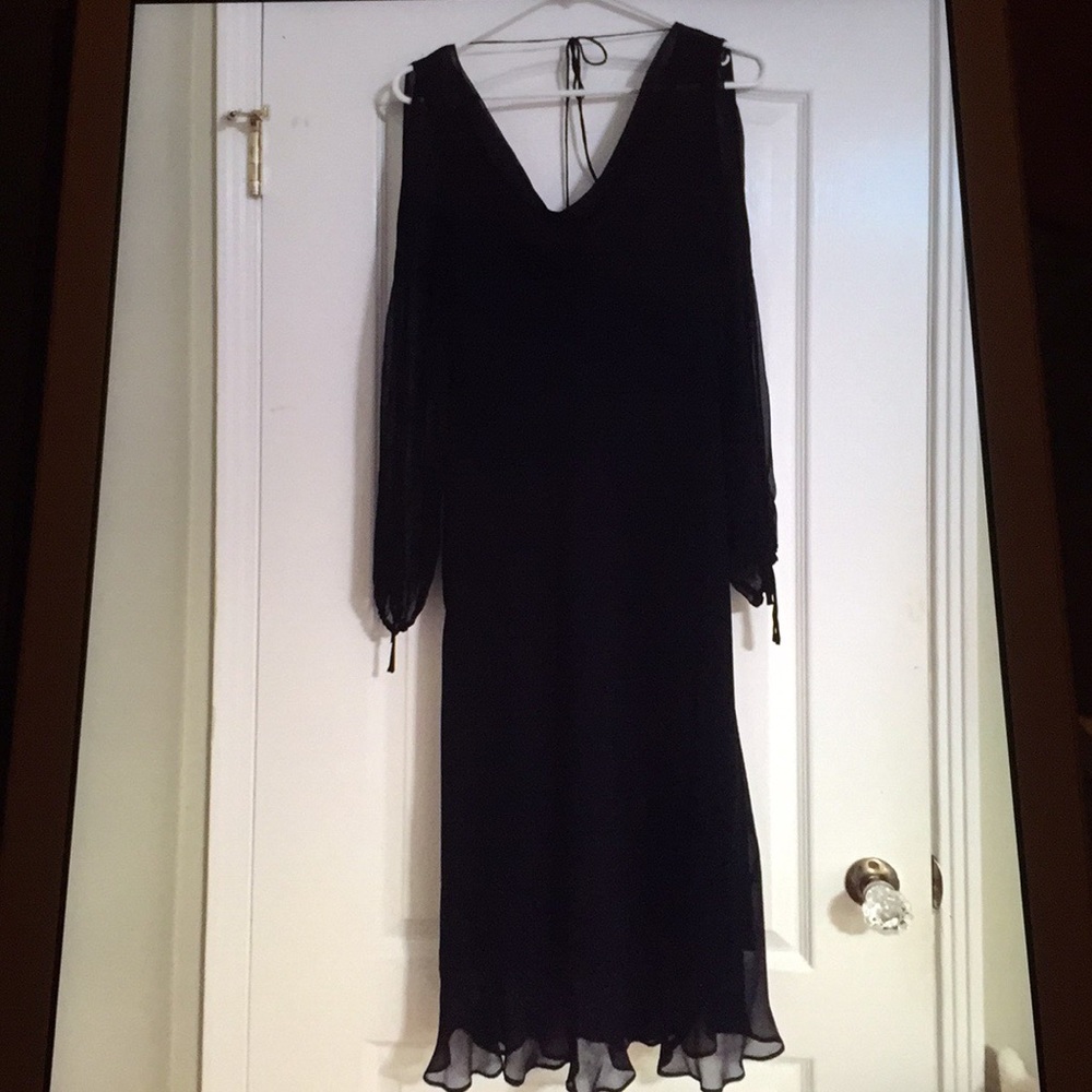 Black knee length dress